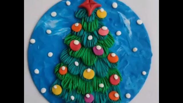 Елка из пластилина. поделки с детьми Елка из пластилина. поделки с детьми