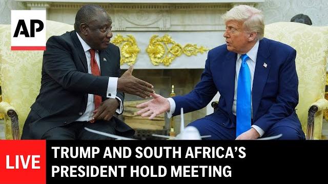 LIVE: Trump and South Africa President Cyril Ramaphosa hold meeting LIVE: Trump and South Africa President Cyril Ramaphosa hold meeting