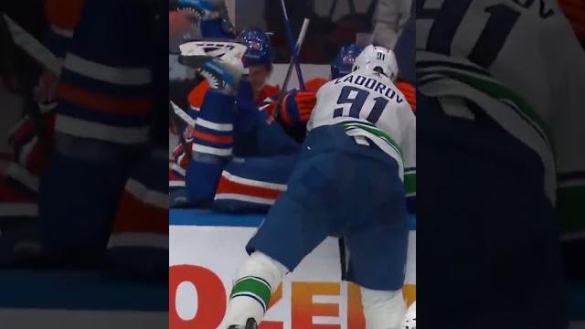 Nikita Zadorov benches Evander Kane Nikita Zadorov benches Evander Kane