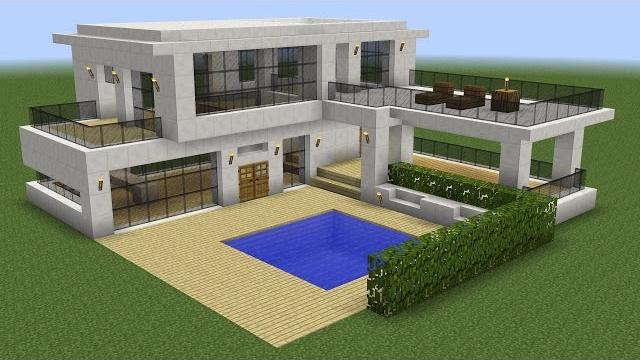 Minecraft - How to build a modern house 5 Minecraft - How to build a modern house 5
