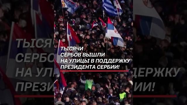 В Белграде прошёл митинг в поддержку президента Сербии! #политика #новости #сербия #вучич #протесты В Белграде прошёл митинг в поддержку президента Сербии! #политика #новости #сербия #вучич #протесты