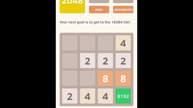 Getting 8192 tile in 2048 is possible Getting 8192 tile in 2048 is possible