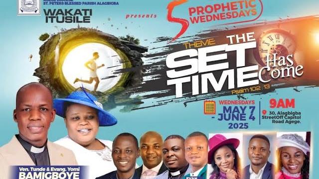5 PROPHETIC WEDNESDAYS || WAKATI ITUSILE || CCDM GLOBAL II VEN TUNDE BAMIGBOYE || 04.06.25 5 PROPHETIC WEDNESDAYS || WAKATI ITUSILE || CCDM GLOBAL II VEN TUNDE BAMIGBOYE || 04.06.25