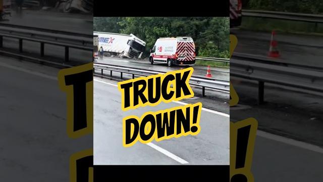 Devastating Scene: Big Rig Off the Road! #truckdriver #lkw #camion #bigrig #job #work #fahrer Devastating Scene: Big Rig Off the Road! #truckdriver #lkw #camion #bigrig #job #work #fahrer