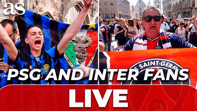 LIVE | PSG and INTER MILAN FANS outside the ALLIANZ ARENA in Munich ahead of CHAMPIONS LEAGUE FINAL LIVE | PSG and INTER MILAN FANS outside the ALLIANZ ARENA in Munich ahead of CHAMPIONS LEAGUE FINAL