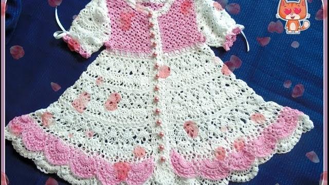 Платье для девочки крючком ГОДЕЦИЯ . Часть 1 - вяжем лиф. Dress for a little girl crochet Платье для девочки крючком ГОДЕЦИЯ . Часть 1 - вяжем лиф. Dress for a little girl crochet