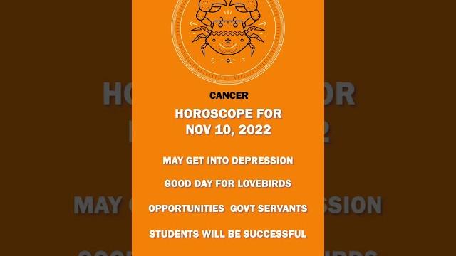 #Cancer | #Horoscope | November 10, 2022 #Cancer | #Horoscope | November 10, 2022