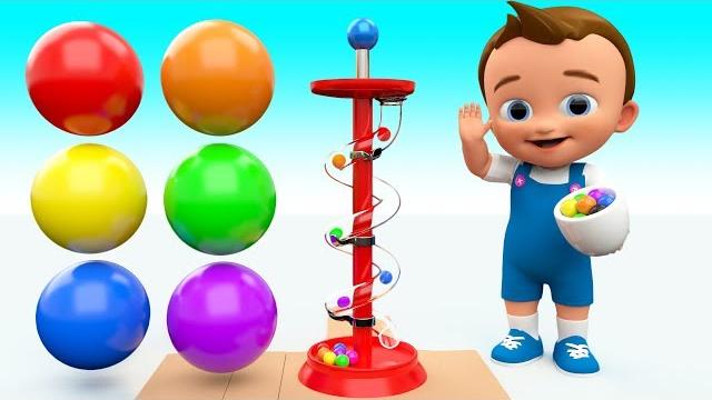 Baby Learning Colors for Children with Color Balls Slider Wooden ToySet 3D Kids Fun Play Educational Baby Learning Colors for Children with Color Balls Slider Wooden ToySet 3D Kids Fun Play Educational