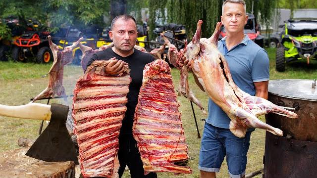 Готовим МЯСО с КАРТОШКОЙ на 350 человек. ENG SUB Готовим МЯСО с КАРТОШКОЙ на 350 человек. ENG SUB