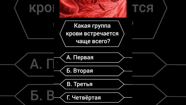 Какая группа крови встречается чаще всего? #саморазвитие #эрудиция #викторина #биология #опрос Какая группа крови встречается чаще всего? #саморазвитие #эрудиция #викторина #биология #опрос