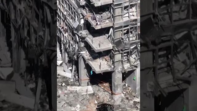 Drone footage shows damages in building in Central Israel | #shorts #iranisraelwar #israel #iran Drone footage shows damages in building in Central Israel | #shorts #iranisraelwar #israel #iran