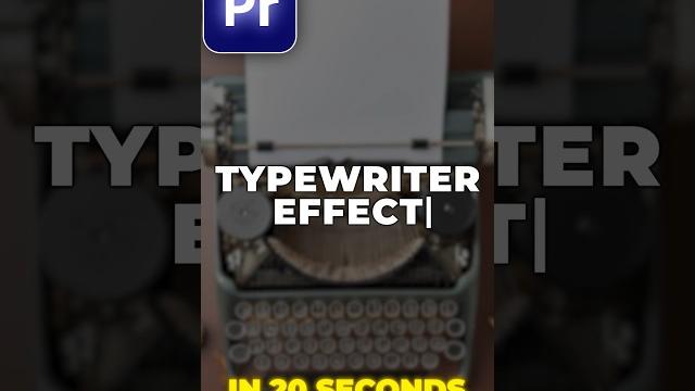 How to Make TYPEWRITER Effect in Premiere Pro How to Make TYPEWRITER Effect in Premiere Pro