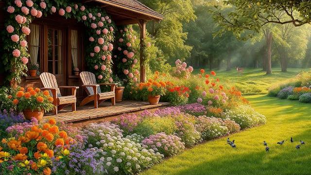 Cool Summer Morning Next to the Garden, Birds Singing, Wind Chimes & Peaceful Nature Vibes Cool Summer Morning Next to the Garden, Birds Singing, Wind Chimes & Peaceful Nature Vibes