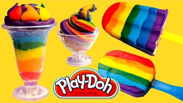 Фабрика мороженого Play-Doh. Делаем мороженое из пластилина Плей До.Развивающее видео для малышей Фабрика мороженого Play-Doh. Делаем мороженое из пластилина Плей До.Развивающее видео для малышей