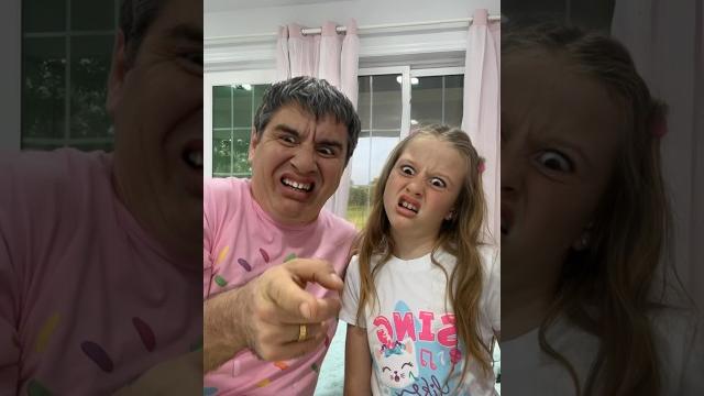 Nastya and Dad funny faces Nastya and Dad funny faces