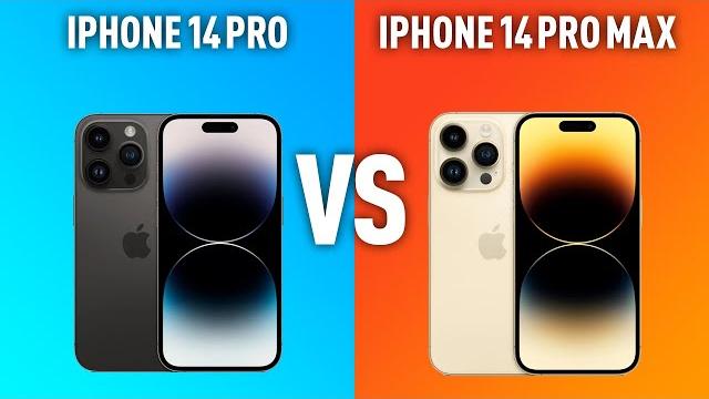 Apple iPhone 14 Pro vs Apple iPhone 14 Pro Max Apple iPhone 14 Pro vs Apple iPhone 14 Pro Max