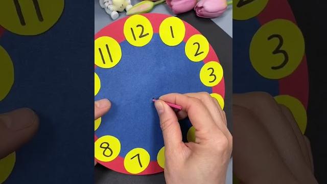 Using cardboard to make clocks for elementary school students, le #craft #viral #art Using cardboard to make clocks for elementary school students, le #craft #viral #art