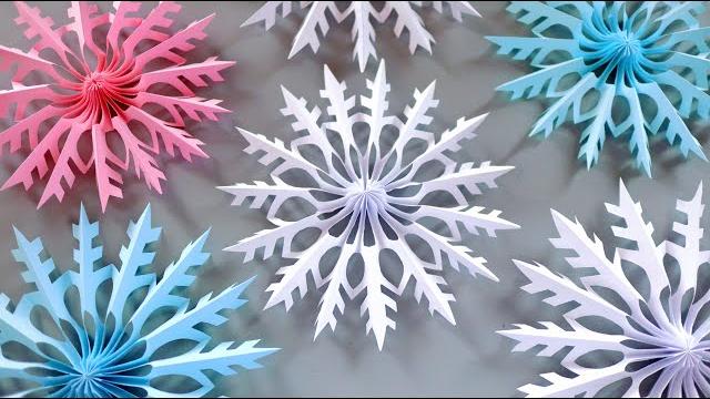 ️ СНЕЖИНКА ИЗ БУМАГИ ️ 3D PAPER SNOWFLAKE ️ ️ СНЕЖИНКА ИЗ БУМАГИ ️ 3D PAPER SNOWFLAKE ️