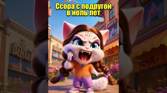 Ссора с подругой в 0 лет в нейросети #dalle3 #chatgpt #aiart #юмор #ии #кот #мультик #aicat #cats Ссора с подругой в 0 лет в нейросети #dalle3 #chatgpt #aiart #юмор #ии #кот #мультик #aicat #cats