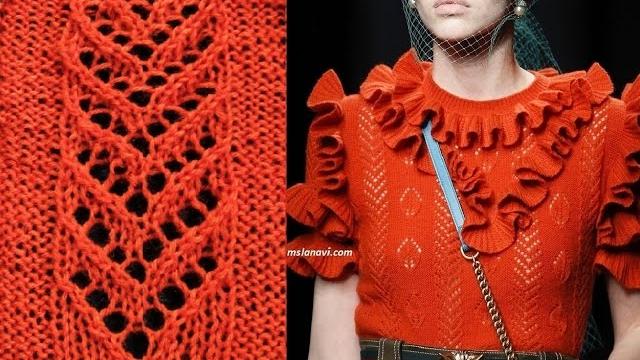 Ажурный узор спицами для кофточки. Как связать ажурный узор спицами. Ажурные узоры спицами Ажурный узор спицами для кофточки. Как связать ажурный узор спицами. Ажурные узоры спицами