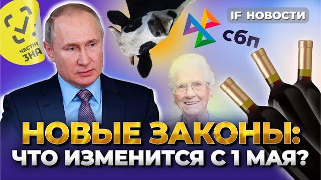 Новые законы с 1 мая 2024: что изменится? Денежные переводы, цены на алкоголь и пенсии / Новости Новые законы с 1 мая 2024: что изменится? Денежные переводы, цены на алкоголь и пенсии / Новости