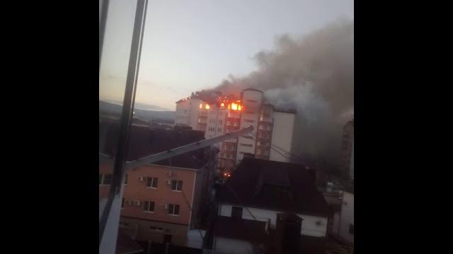 пожар в Анапе пожар в Анапе