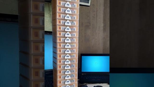 LTO Ultrium 3 data cartridge tower LTO Ultrium 3 data cartridge tower