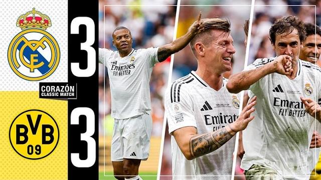Kroos & Raúl score at the Bernabéu! | Real Madrid Leyendas 3-3 Borussia Dortmund Legends Kroos & Raúl score at the Bernabéu! | Real Madrid Leyendas 3-3 Borussia Dortmund Legends