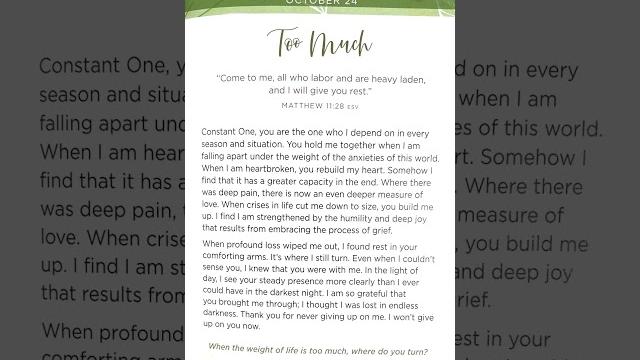 October 24 Daily Bible Devotional  October 24 Daily Bible Devotional 