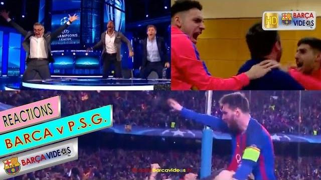 Reactions to Sergi Roberto's 6-1 Goal against PSG (Mar 17) Reactions to Sergi Roberto's 6-1 Goal against PSG (Mar 17)