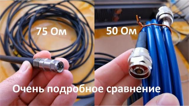Подготовка к сравнению кабелей 50 Ом 75 Ом Подготовка к сравнению кабелей 50 Ом 75 Ом