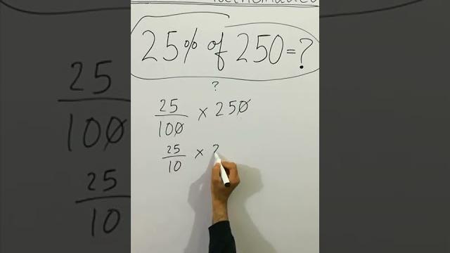 CLEAN BASIC MATHEMATICS 25% of 250=? #Shorts CLEAN BASIC MATHEMATICS 25% of 250=? #Shorts