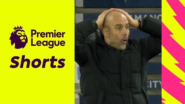 Guardiola reacts to a Cancelo shot vs Man Utd Guardiola reacts to a Cancelo shot vs Man Utd