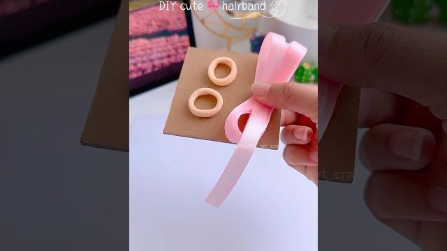 DIY cute hairband #shorts #art #diy #youtubeshorts DIY cute hairband #shorts #art #diy #youtubeshorts