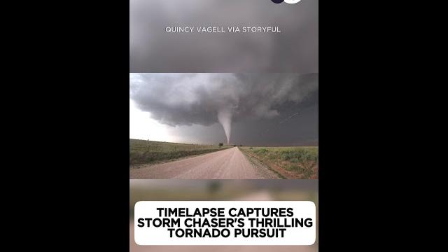 Storm chaser captures timelapse of tornado pursuit Storm chaser captures timelapse of tornado pursuit