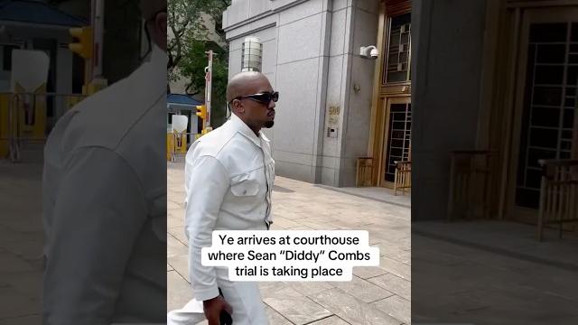 Kanye West arrives at courthouse where Sean "Diddy" Combs trial is taking place #shorts Kanye West arrives at courthouse where Sean "Diddy" Combs trial is taking place #shorts