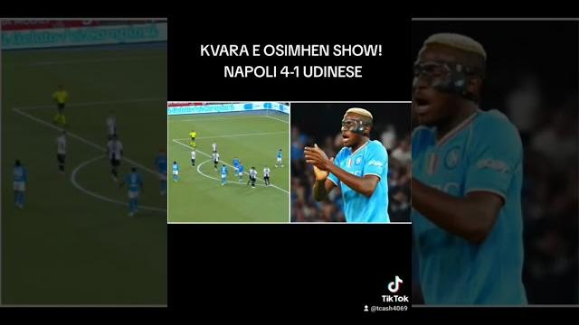 KVARA E OSIMHEN SHOW! NAPOLI 4-1 UDINESE KVARA E OSIMHEN SHOW! NAPOLI 4-1 UDINESE