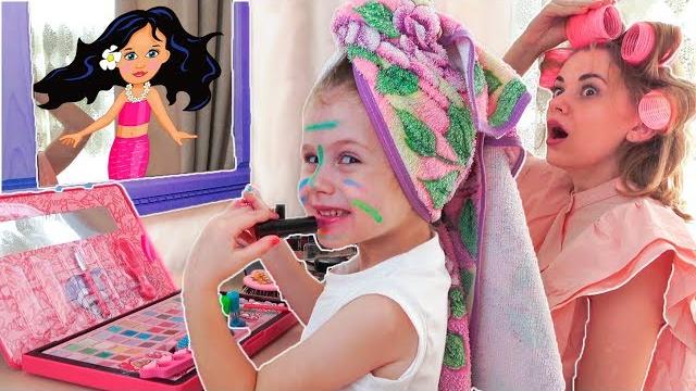 Ева как мама учится пользоваться детской косметикой. Baby makeup Ева как мама учится пользоваться детской косметикой. Baby makeup