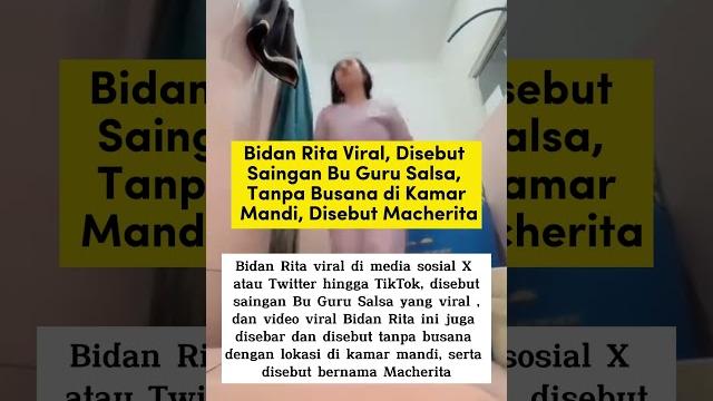 Bidan Rita Viral, Disebut Saingan Bu Guru Salsa, Tanpa Busana di Kamar Mandi, Disebut Macherita Bidan Rita Viral, Disebut Saingan Bu Guru Salsa, Tanpa Busana di Kamar Mandi, Disebut Macherita
