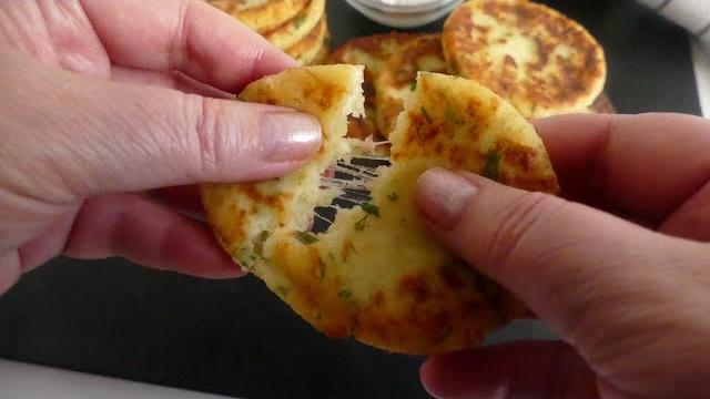 Delicious potato pancakes with cheese! Delicious potato pancakes with cheese!