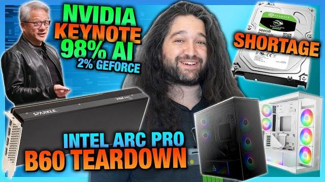 HW News - NVIDIA's 98% AI Plans, Storage Shortage from AI Use, Arctic Case, Intel B60 GPU HW News - NVIDIA's 98% AI Plans, Storage Shortage from AI Use, Arctic Case, Intel B60 GPU