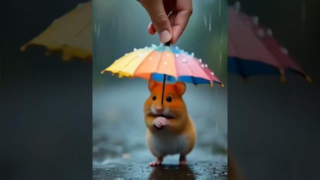 Tiny Hamster Enjoys Rain for the First Time |Cutest Thing You'll See Today#aivideo #aishorts#nature Tiny Hamster Enjoys Rain for the First Time |Cutest Thing You'll See Today#aivideo #aishorts#nature