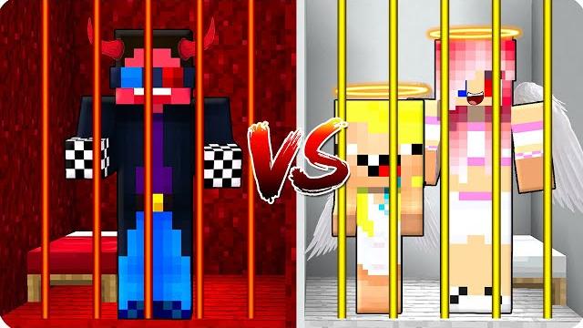 HEAVEN JAIL vs EVIL JAIL IN MAINCRAFT! HEAVEN JAIL vs EVIL JAIL IN MAINCRAFT!
