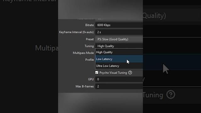 Best Encoder Settings for OBS Streaming | Tuning Setting: High Quality/Low Latency/Ultra Low Latency Best Encoder Settings for OBS Streaming | Tuning Setting: High Quality/Low Latency/Ultra Low Latency