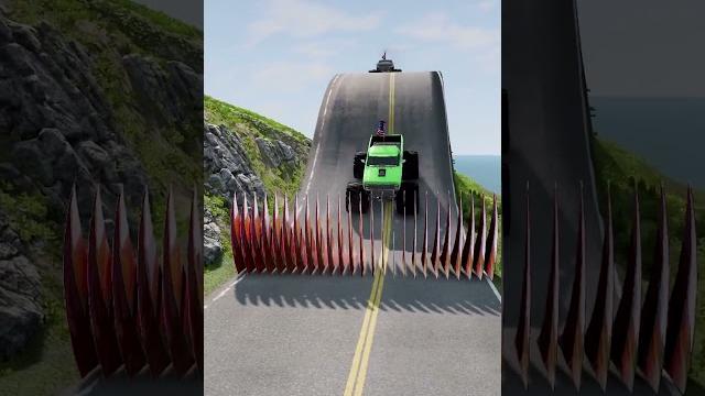 Monster truck vs Giant Spikes Monster truck vs Giant Spikes