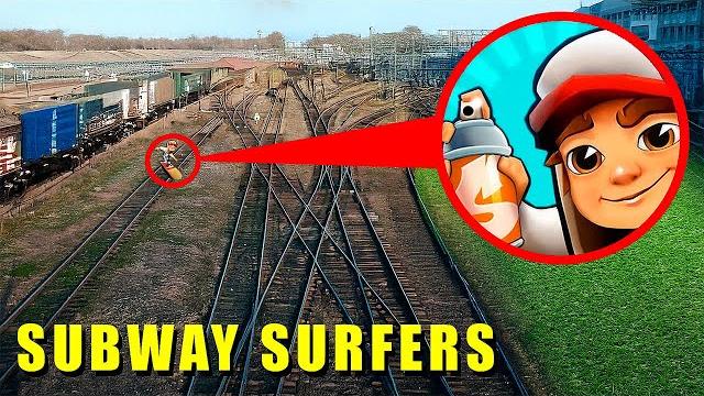 my drone captured SUBWAY SURFERS in Real Life! my drone captured SUBWAY SURFERS in Real Life!