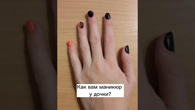 Черно-оранжевый маникюр Черно-оранжевый маникюр