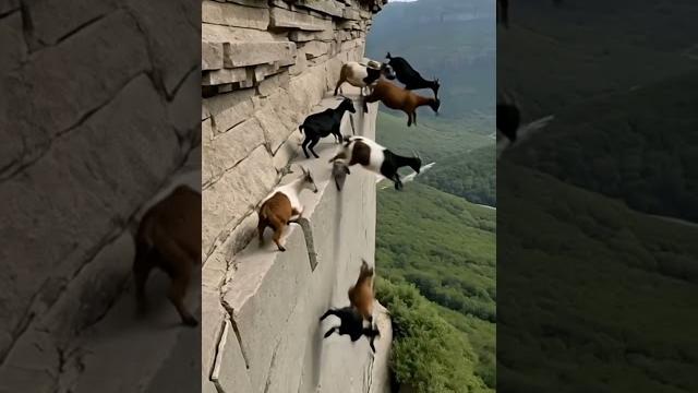 Mountain Goats Jumping short video ️ ‼️⁉️ #shorts #goat #goatclimbing #mountaingoat #goatlife Mountain Goats Jumping short video ️ ‼️⁉️ #shorts #goat #goatclimbing #mountaingoat #goatlife