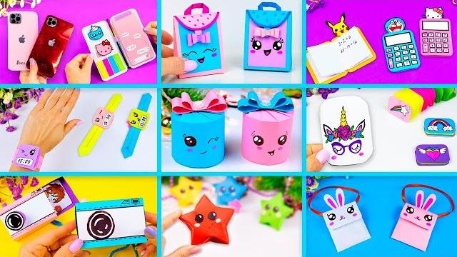9 Идей простых поделок из бумаги своими руками Diy оригами поделки Канцелярия и лайфхаки для школы 9 Идей простых поделок из бумаги своими руками Diy оригами поделки Канцелярия и лайфхаки для школы