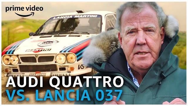 Clarkson's Favourite Rally Battle: 1983 Audi Quattro VS. Lancia 037 | Amazon Prime Video NL Clarkson's Favourite Rally Battle: 1983 Audi Quattro VS. Lancia 037 | Amazon Prime Video NL